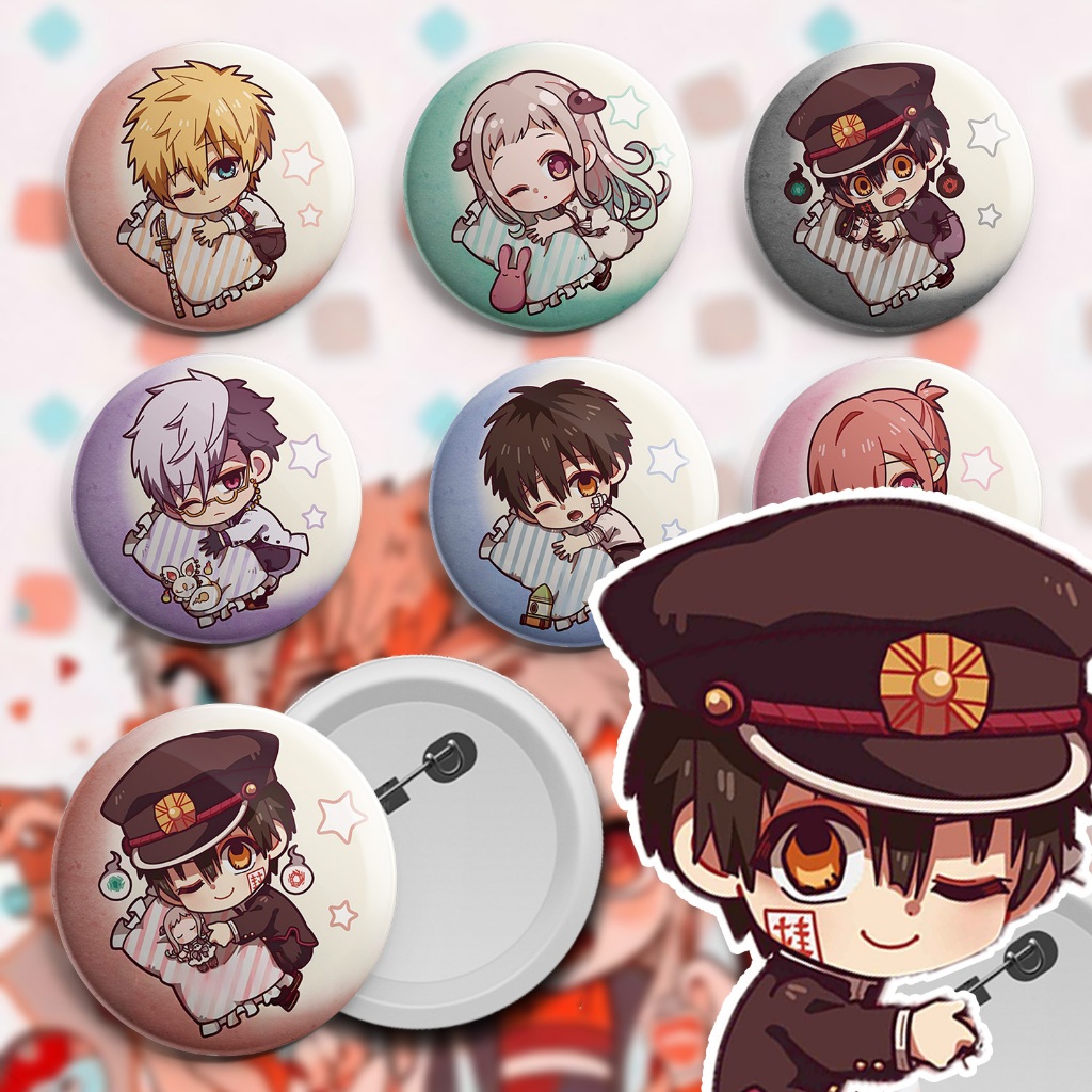 Bottons Hanako kun (jibaku shounen hanako kun)  - broche alfinete boton bottom button pin em Oferta na Shopee