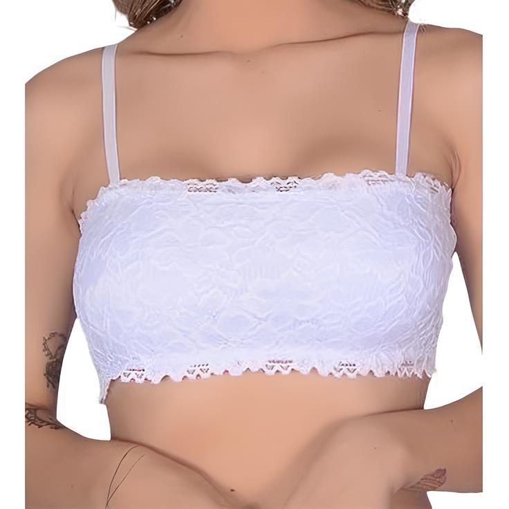Top Faixa Renda Forrado Sem Bojo Com Alça Fina Lingerie Cropped Feminino Blogueirinha em Oferta na Shopee