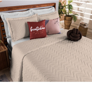 Cobre Leito Casal Queen Colcha 8 Peças Elegance em Oferta na Shopee