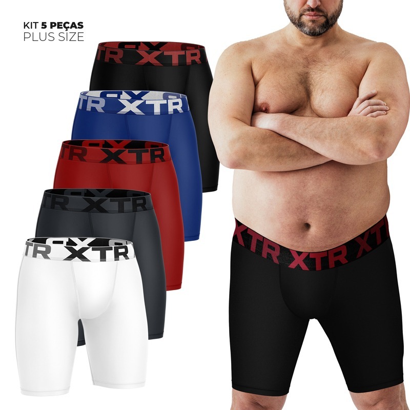 Kit 5 Cuecas New Route Ciclista Microfibra Cueca Modelo Longo em Oferta na Shopee