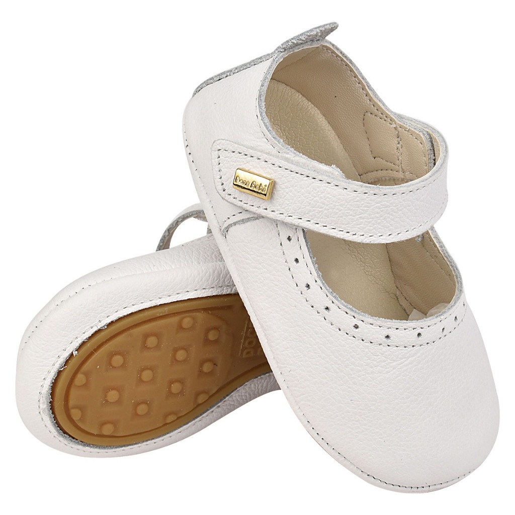 Sapatilha Bebê Menina Sapato Boneca Em Couro Genuíno Macio Clássico Festa em Oferta na Shopee