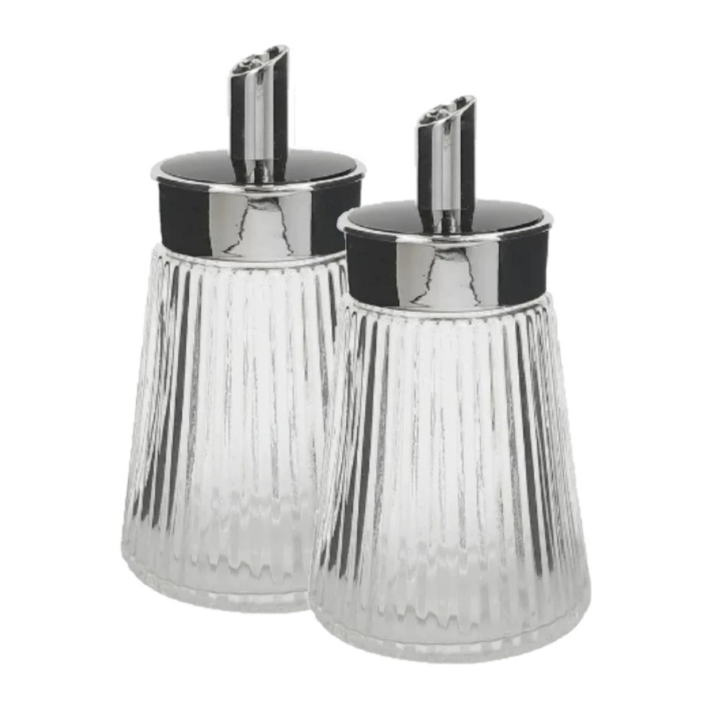 Kit 2 Açucareiro Vidro Grafiato Bico Dosador 240ml Cozinha Le Bianco em Oferta na Shopee
