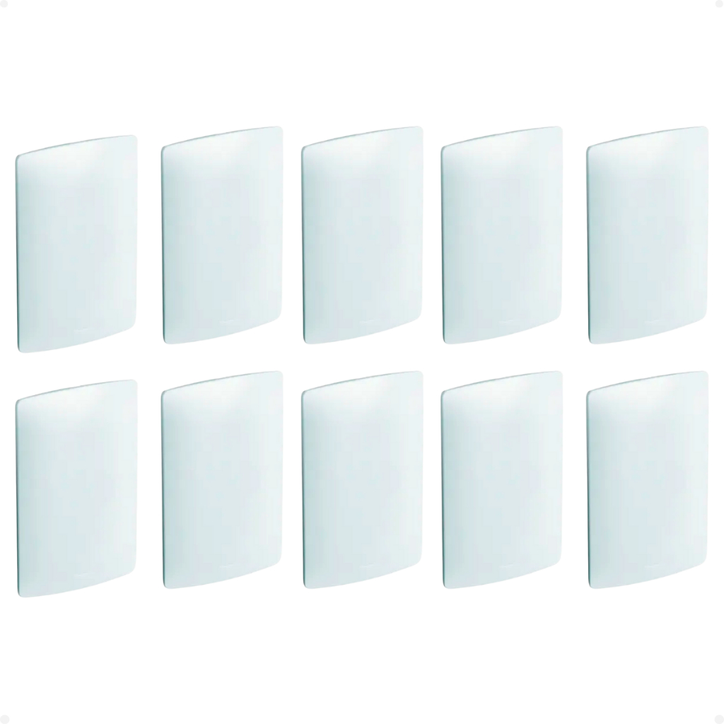 Kit 10 Espelho protetor de tomada placa pial cega nereya 663204
