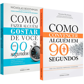 Kit 2 Livros Como Convencer Alguém Em 90 Segundos + Como Fazer Alguém Gostar de Você Em 90 Segundos em Oferta na Shopee