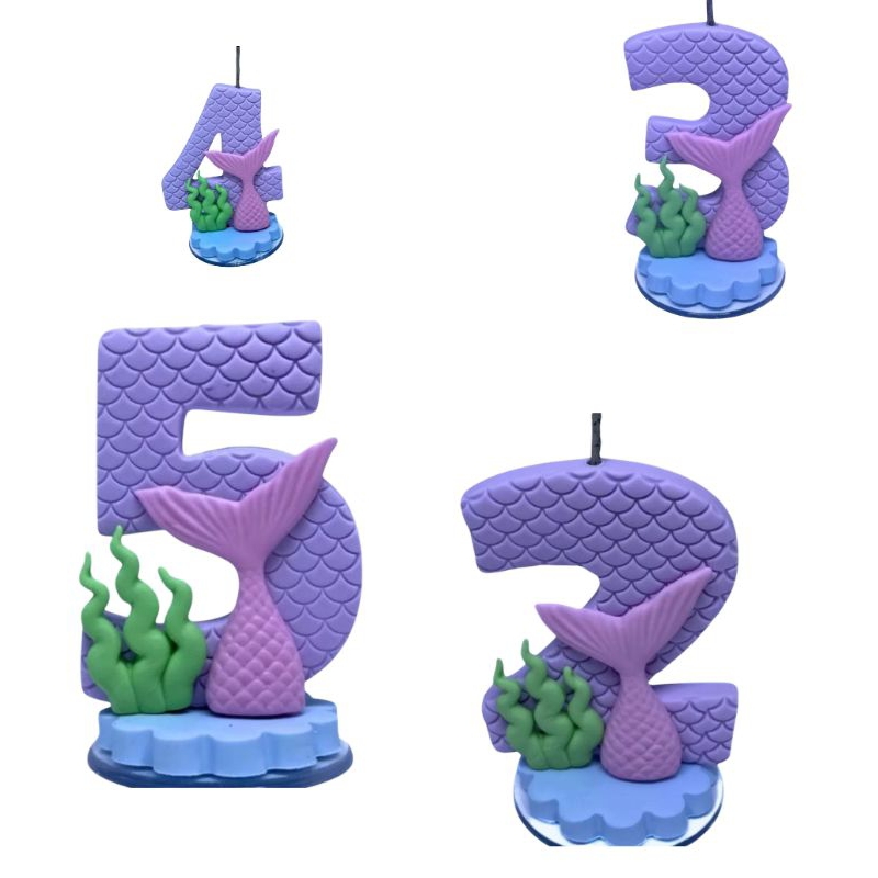 VELA PAVIO MÁGICO ANIVERSÁRIO SEREIA em Oferta na Shopee