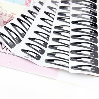 Kit 12/60 Unidades Presilha Prendedores de Cabelo TIC TAC Grampo Na COR PRETA / Envio Imediato em Oferta na Shopee
