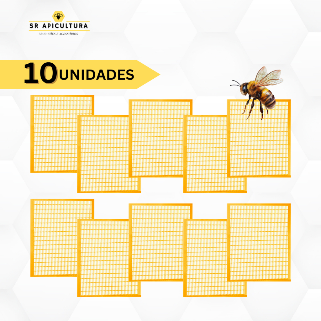 Tela Excluidora Abelha Rainha Kit 10 Un Resistente Apicultura Colmeia Controle Apicultor em Oferta na Shopee