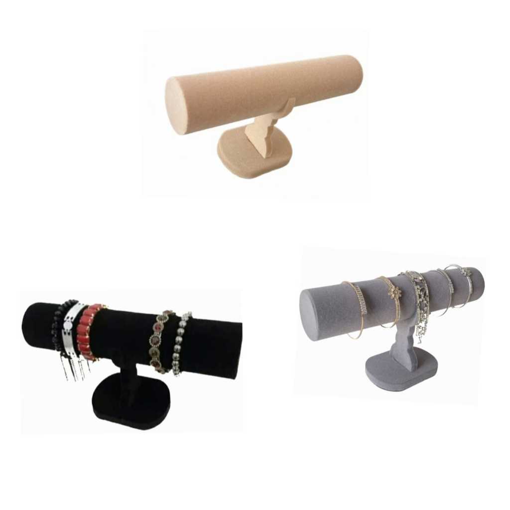 porta pulseira 25cm expositor em veludo em Oferta na Shopee