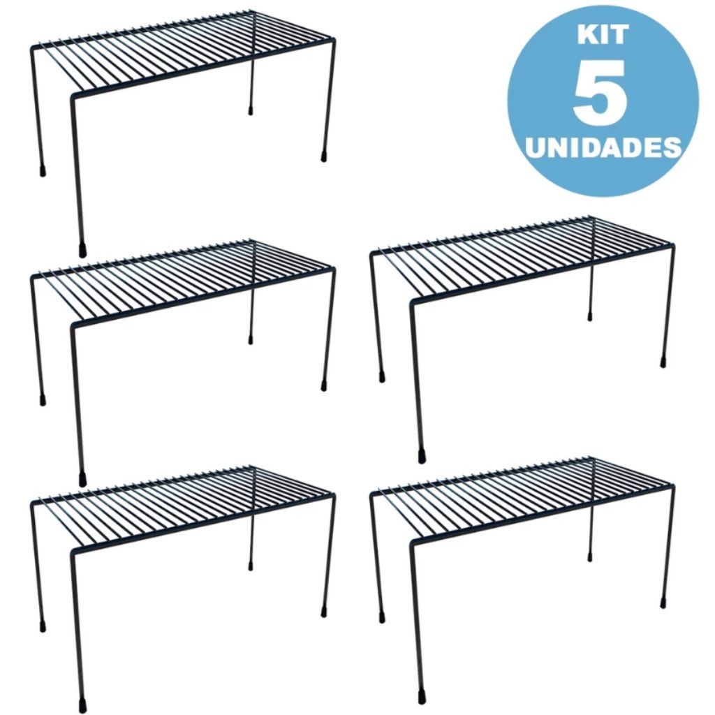 Kit 5 Organizadores de Armário Médio Cozinha Aramado Multiuso Pratos em Oferta na Shopee