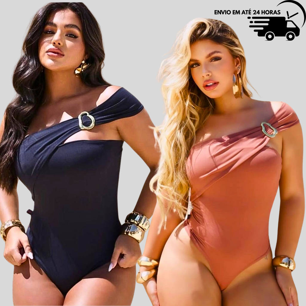 Body feminino fivela orgânica tendência verão 2025 moda gringa Elegante