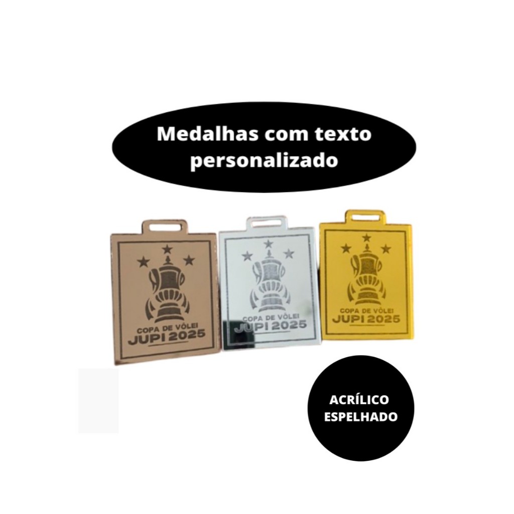 Medalha de acrílico personalizada para esportes e eventos KIT em Oferta na Shopee