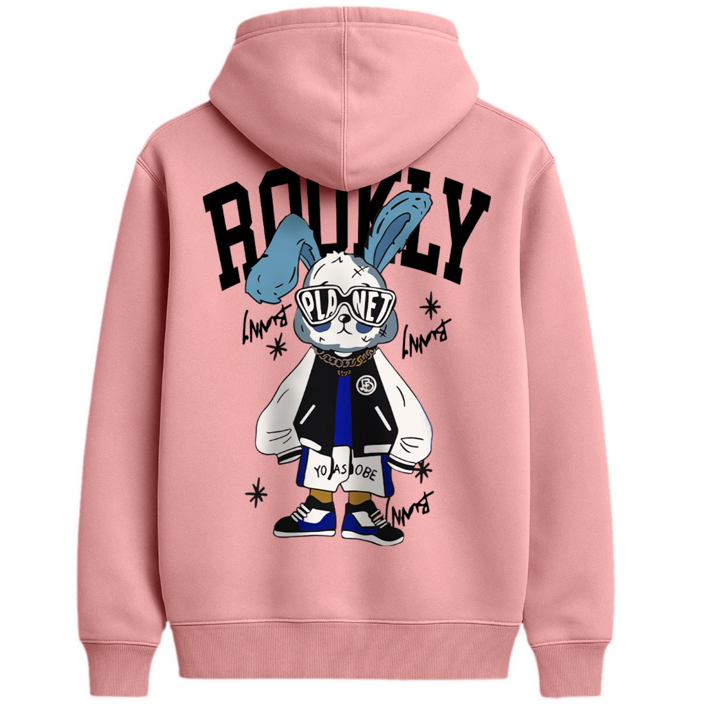 Moletom Canguru Coelho Rabbit Casaco Blusa de Frio Gansgta Planet StreetWear