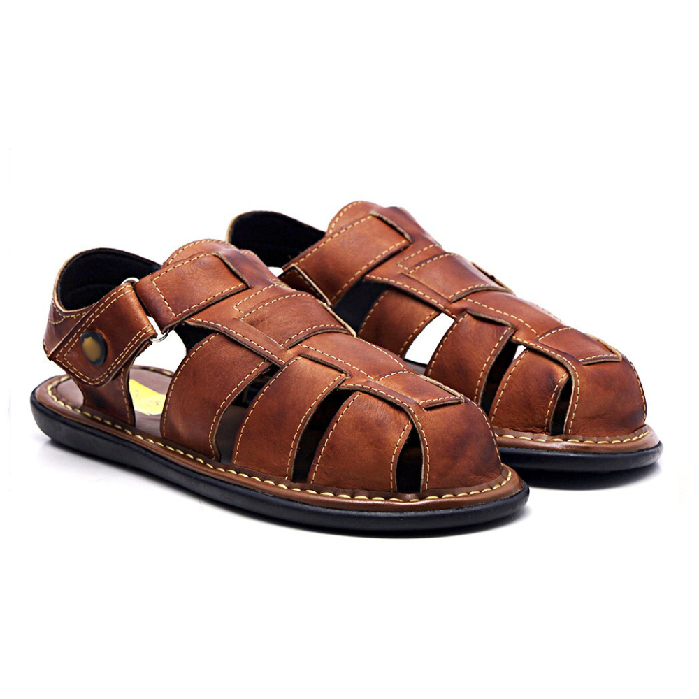 Sandalia Franciscana CAT Masculina em Couro Legitimo Ortopética Confortável Sola Anti-Derrapante Envio Rápido Qualidade!