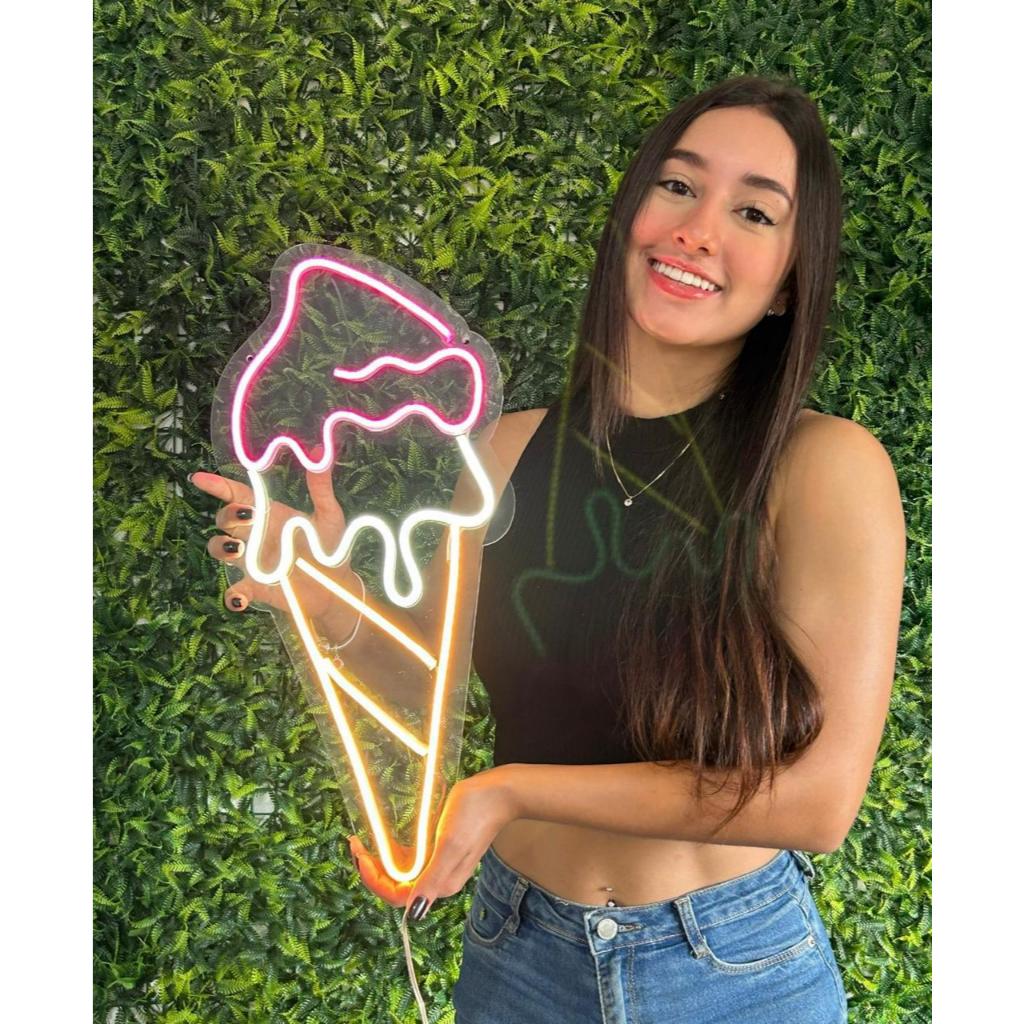 Painel Led Neon Sorvete 50 X 25cm Decoração Sorveteria em Oferta na Shopee