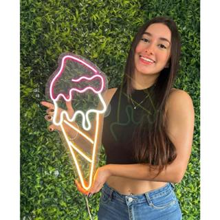 Painel Led Neon Sorvete 50 X 25cm Decoração Sorveteria em Oferta na Shopee