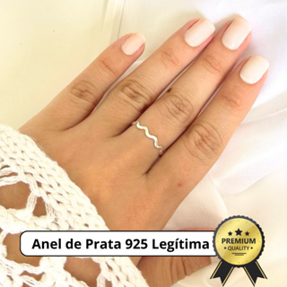 Anel de Prata 925 Legítima Ondulado Ondas Ondinhas Delicado Feminino Alta Qualidade com Garantia em Oferta na Shopee