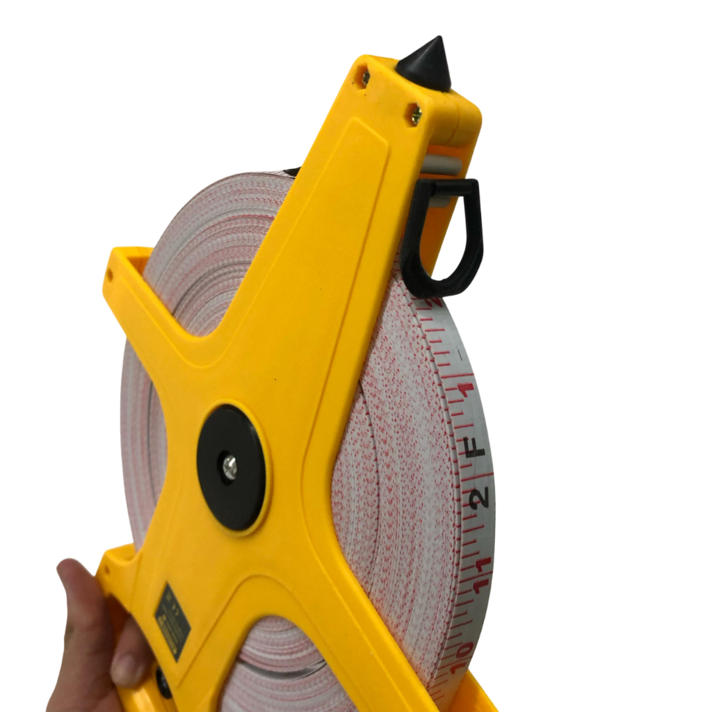Trena Fita Métrica 50M ou 100M Fibra De Vidro Flexível Profissional