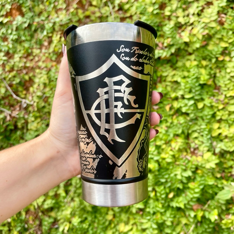 Copo Térmico  Personalização em 360 Graus FLUMINENSE 473 ML Personalizado Time em Oferta na Shopee