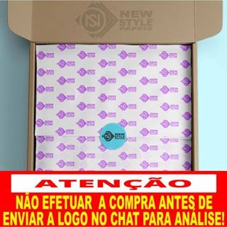 Papel seda 50X70  personalizado com sua LOGO em Oferta na Shopee