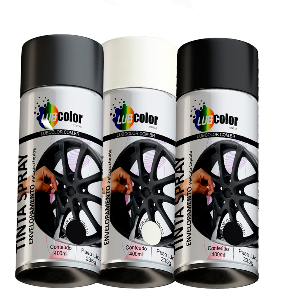 Tinta Película Spray Líquida Envelopamento Vários Modelos Cores Para Rodas Calotas Automotivo em Oferta na Shopee