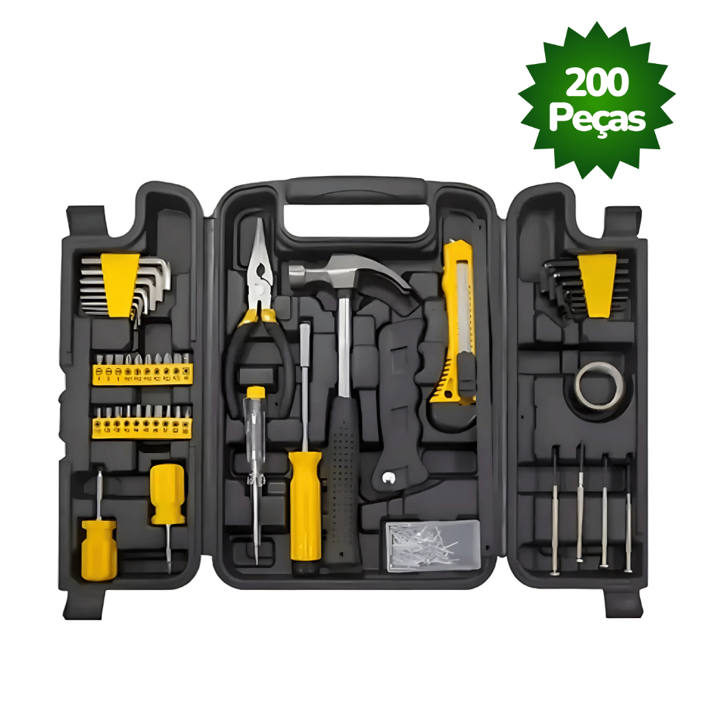 Kit de Ferramentas com Maleta Resistente 200 Peças em Oferta na Shopee