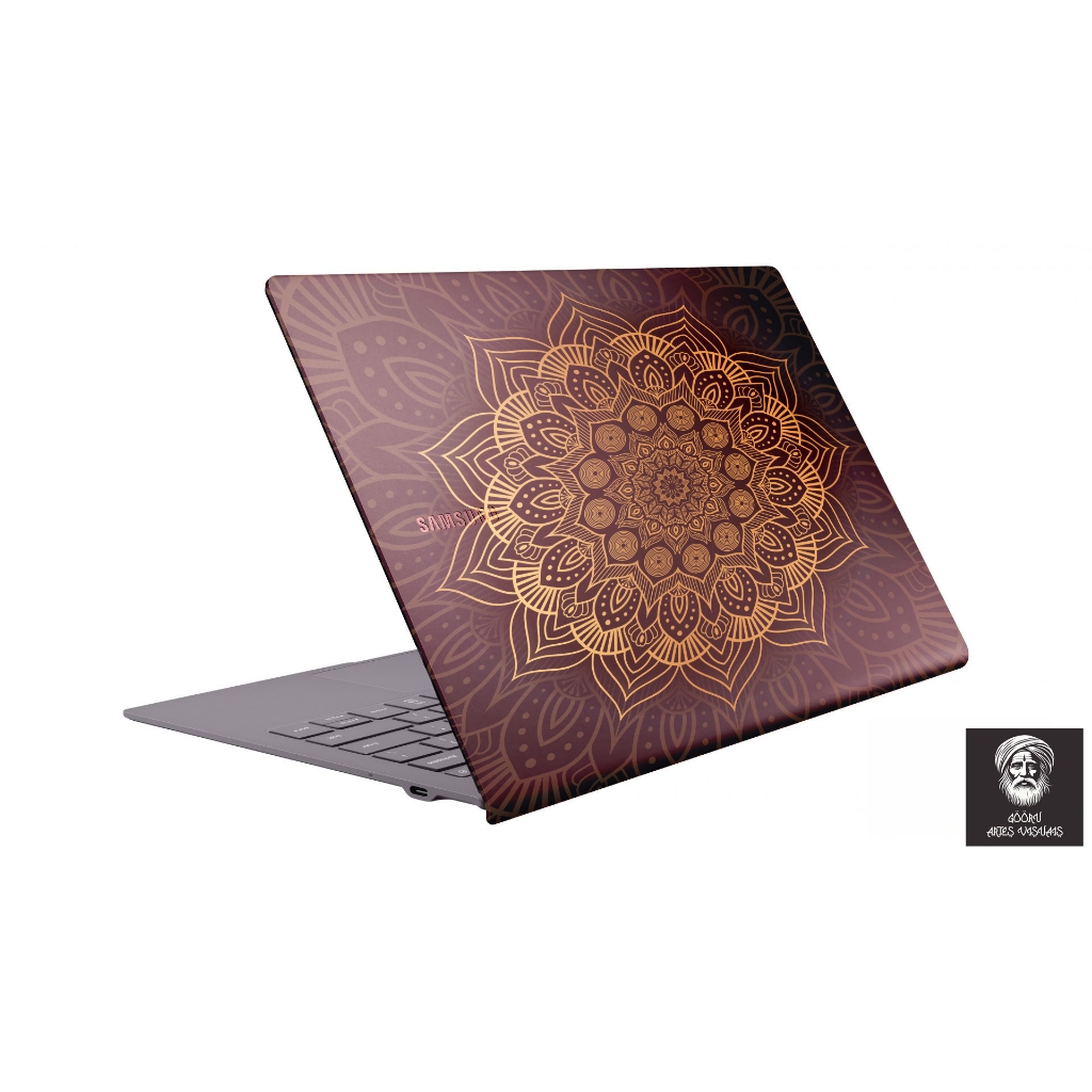 Skin para notebook de todos tamanhos mandala psicodélica criativa DJ festa rave rosa dos ventos criativa proteção