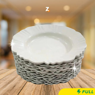 Prato Pétala Fundo Jogo de Pratos Jantar Kit Churrasco Festa Reutilizável Resistente Plástico em Oferta na Shopee