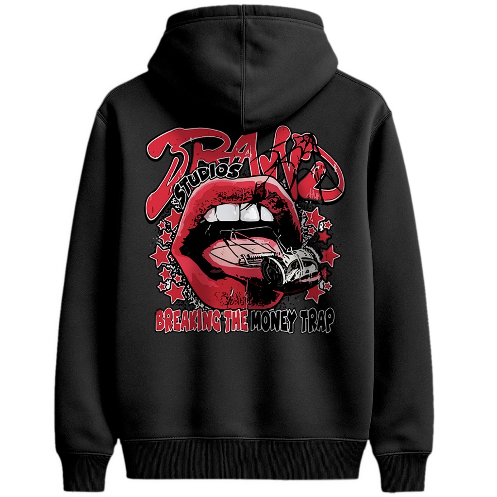 Moletom Canguru Casaco Blusa de Frio Brand Studios Boca Breaking The Money Trap Streetwear