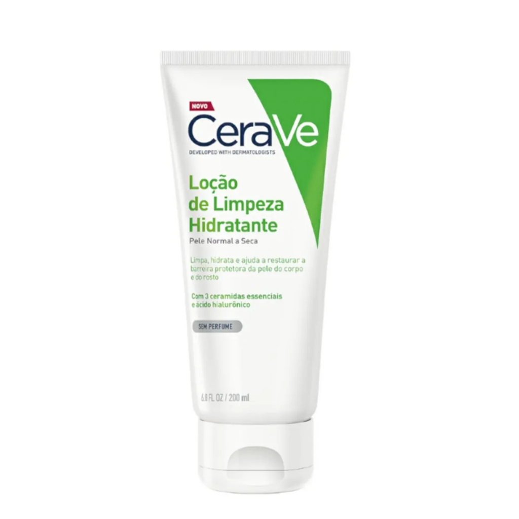 Loção De Limpeza Hidratante CeraVe Pele Normal e Seca Sem Perfume 200ml em Oferta na Shopee