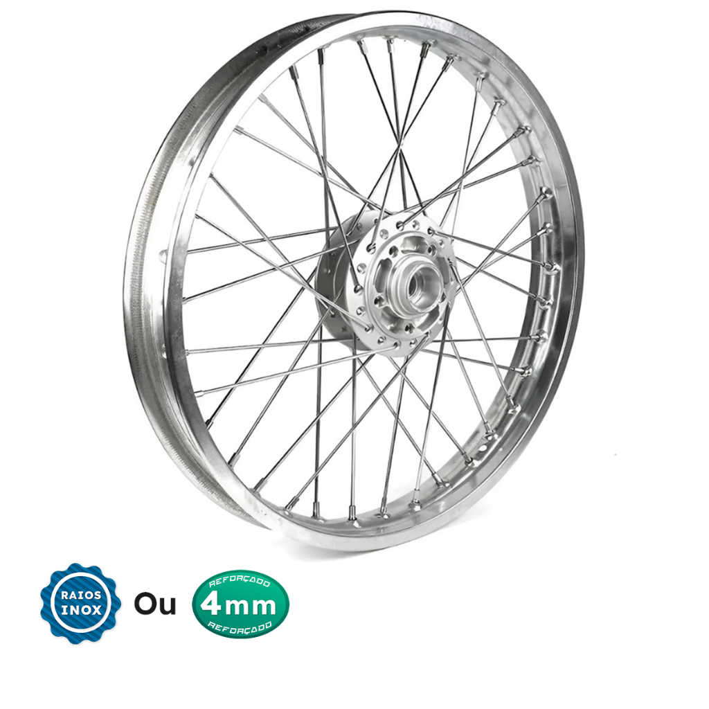 Roda Dianteira Titan Fan 150 160 2004 Á 2013 Raiada 4mm Cromado ou Inox Freio Disco