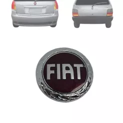 Emblema Porta Mala Fiat Redondo Vermelho Palio 00/04 Uno Fire 04/07 Wekeend 04/07