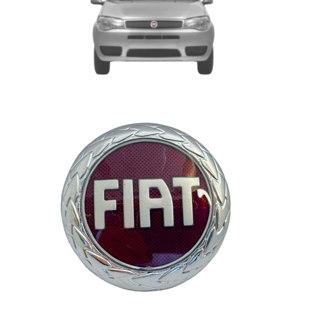 EMBLEMA GRADE FIAT REDONDO VERMELHO PALIO 04/08 WEKEEND 04/08 UNO 97/04 STRADA 04/07  e PORTA MALA do PALIO 03/07 em Oferta na Shopee