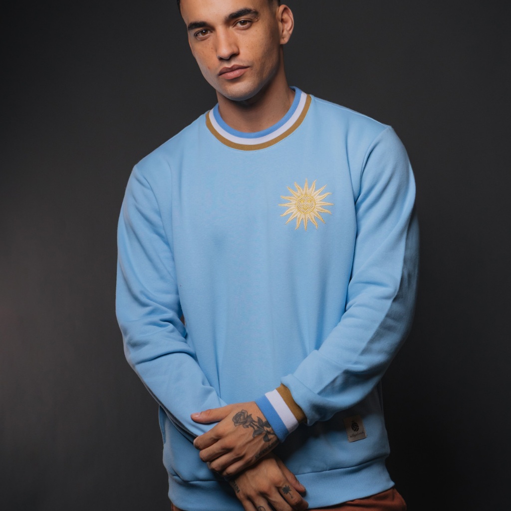 Moletom Uruguai Retrô Gold Masculino Oficial em Oferta na Shopee