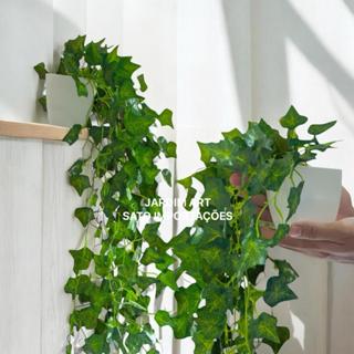 Kit 2 Arranjos Hera Semelhante Natural no Vaso Branco Quadrado G – Planta Pendente Artificial em Oferta na Shopee