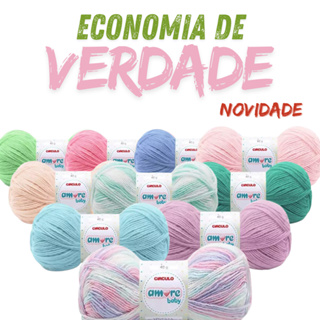 🧶 LÃ AMORE BABY CÍRCULO– 40g | Fio Fino e Delicado 👶💖(1 Unidade) em Oferta na Shopee