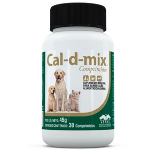Cal-D-Mix Vetnil para Cães e Gatos - 30 Comprimidos em Oferta na Shopee