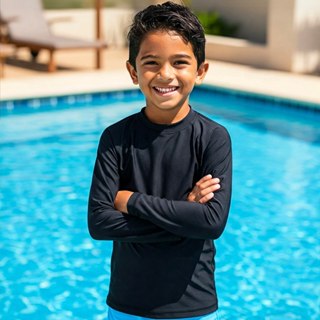 Camisa Térmica Infantil Juvenil Proteção Uv+ Malha Fria Manga Longa Moda Praia Natação Criança Bebes em Oferta na Shopee