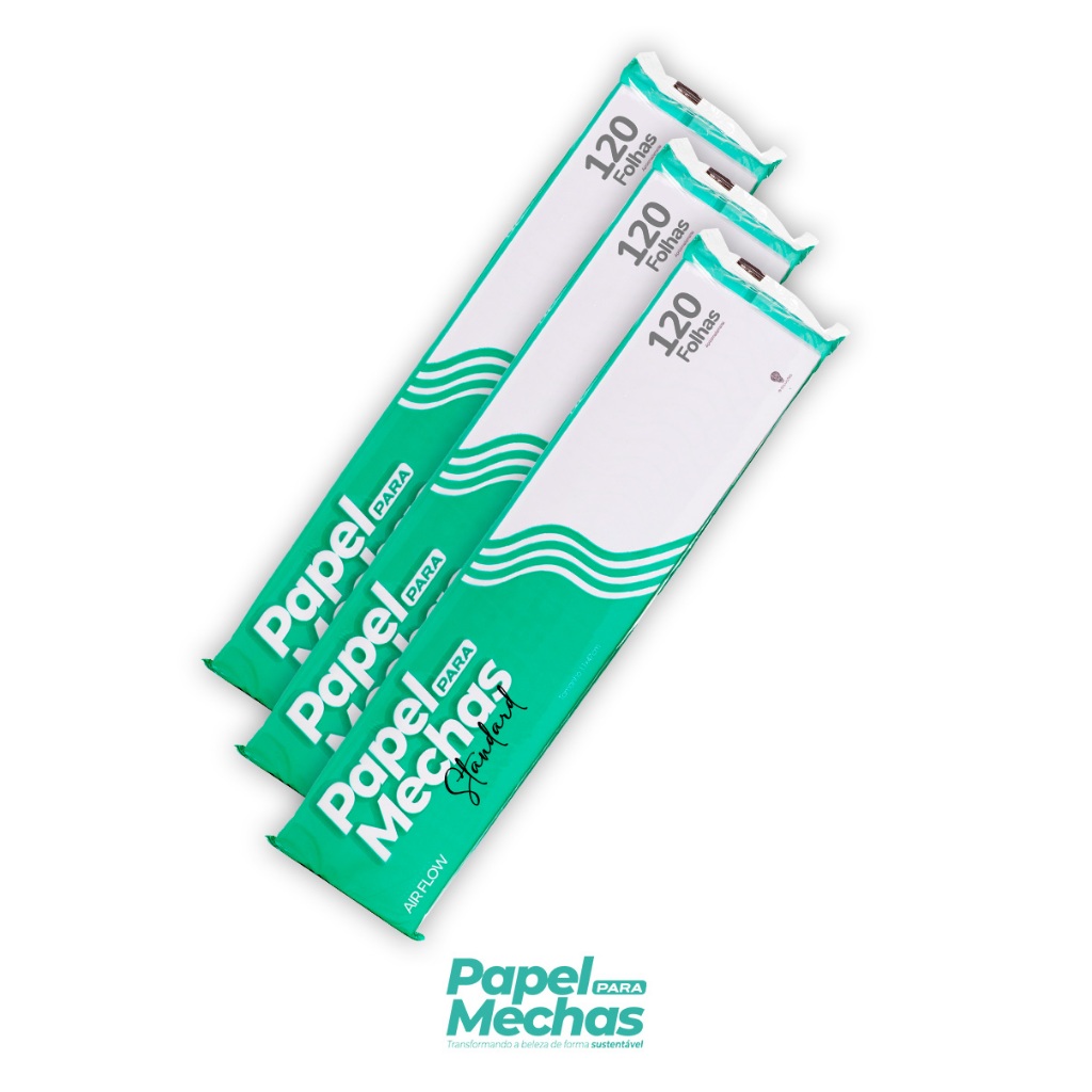 Papel Para Mechas 3x Pacotes Standard Profissional Reutilizável