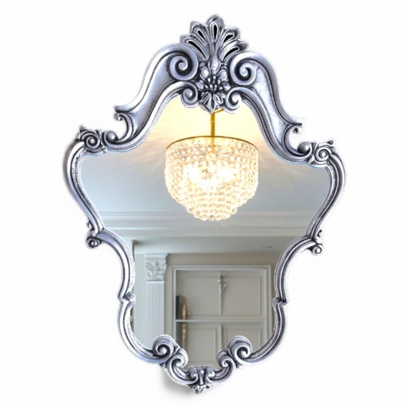 Espelho Decorativo Veneziano Parede Moldura Resina 70x50cm Vintage Provençal Retrô