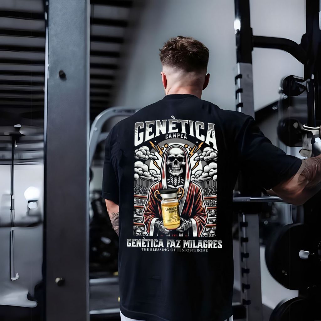 Camiseta Tshirt Camisa 100% Algodão Fitness Gym Treino Academia Bodybuilding Musculação Esqueleto em Oferta na Shopee