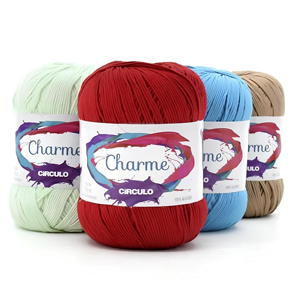 Fio Charme Círculo 396m 100% Algodão Mercerizado para Crochê e Tricô - Premium