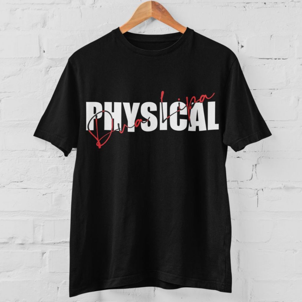 Camiseta Dua Lipa Physical Tshirt Unissex Cantora Pop Turnê Música Internacional