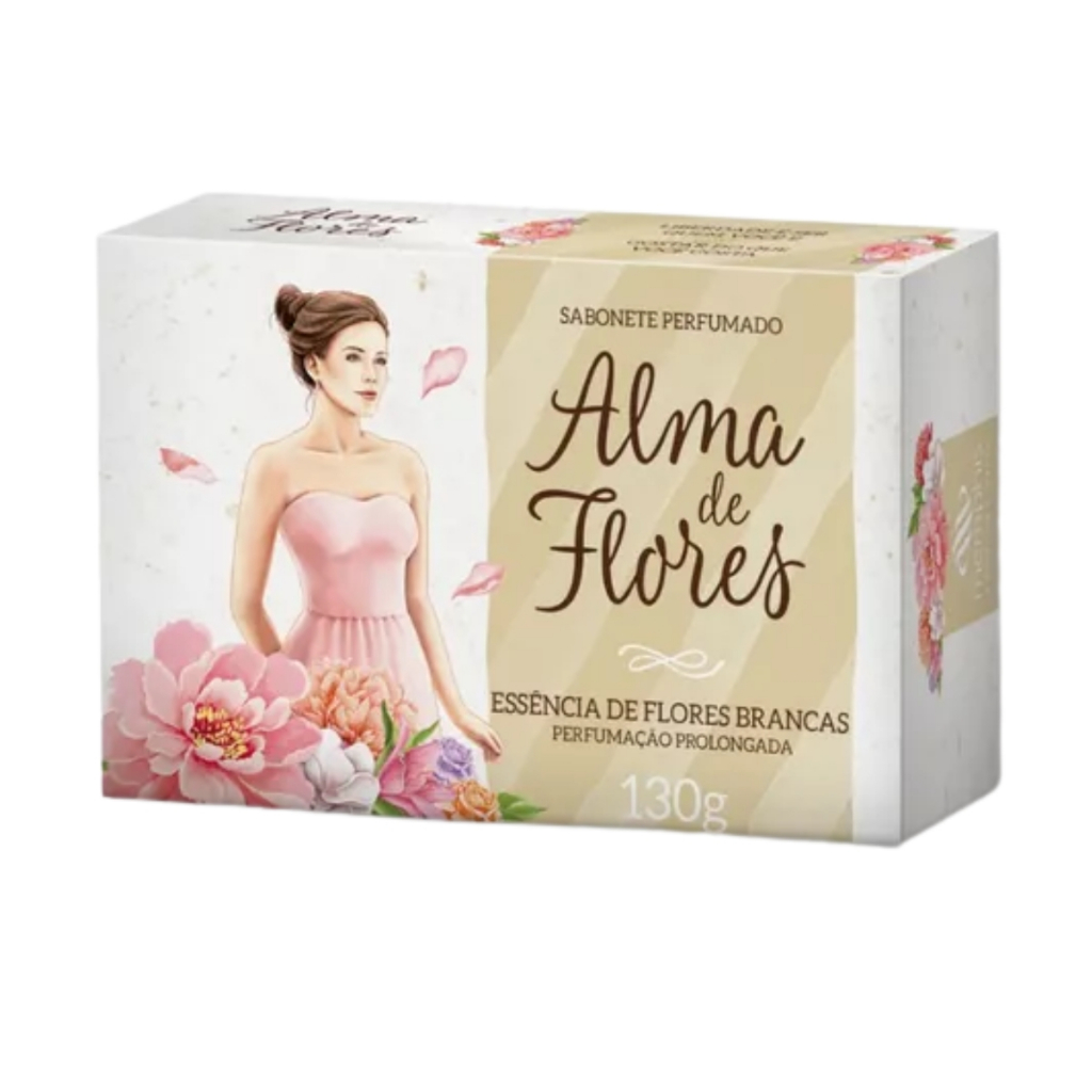 Sabonete Perfumado Flores Brancas 130g Alma de Flores