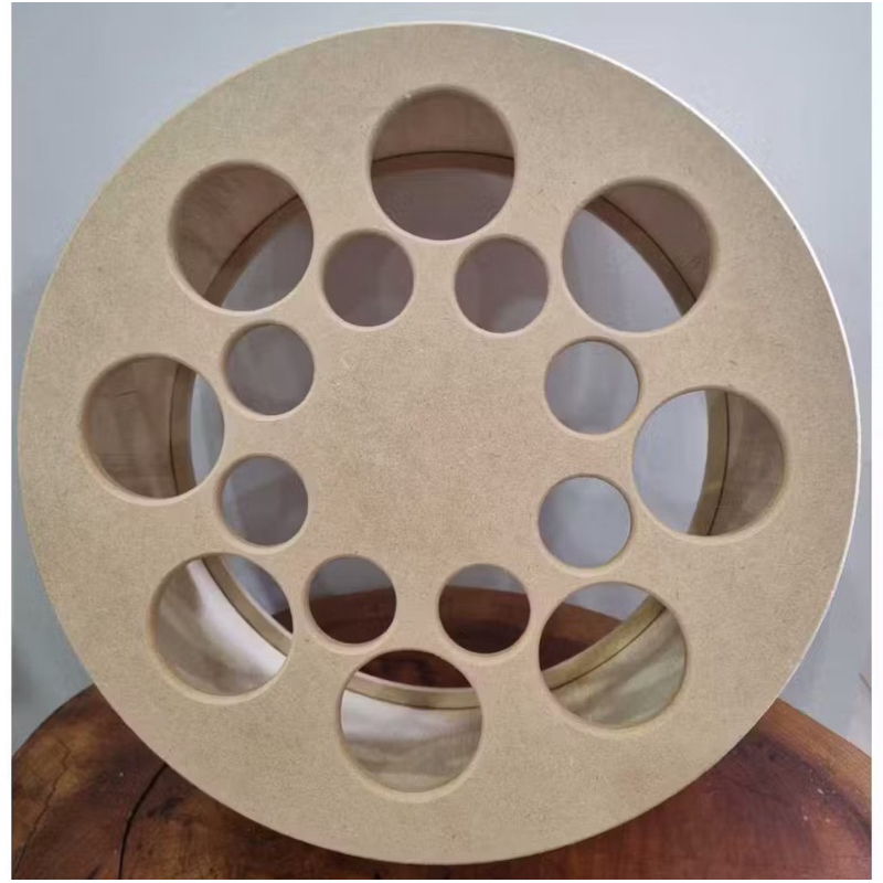 CARRETILHA DE PIPA EM MDF - MEDIA - 11 POLEGADAS - 28CM - CRUA ROLAMENTO