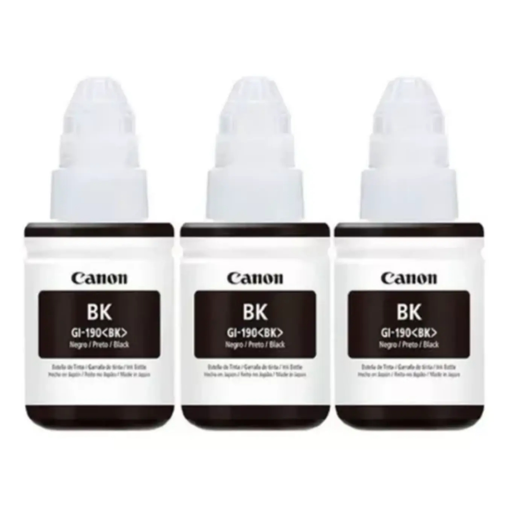 Kit 3 Refil De Tinta Gi190 Preto Original Para G3100 G3110 G4100