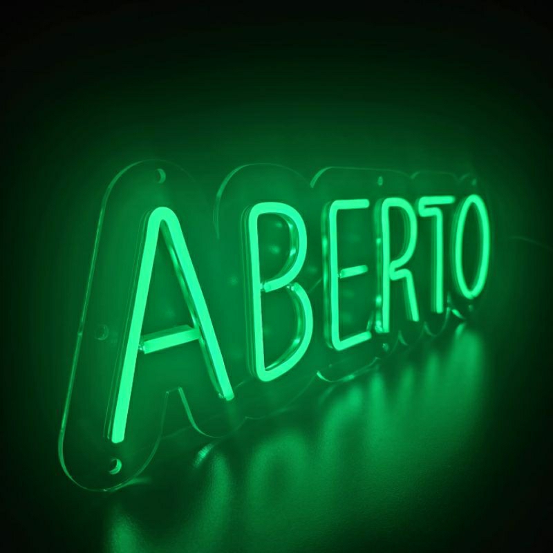 Painel Neon LED em Acrílico Cristal 4mm - Aberto 0,50 x 0,15cm em Oferta na Shopee