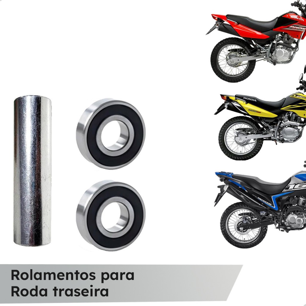 Kit Espaçador com Rolamentos Traseira para Bros 125/150/160