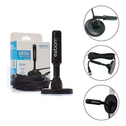 Antena Digital 4k Hd Para Tv Samsung LG Smart Led Lcd 3d Int/ext Uhf Loja 19br 5 metros