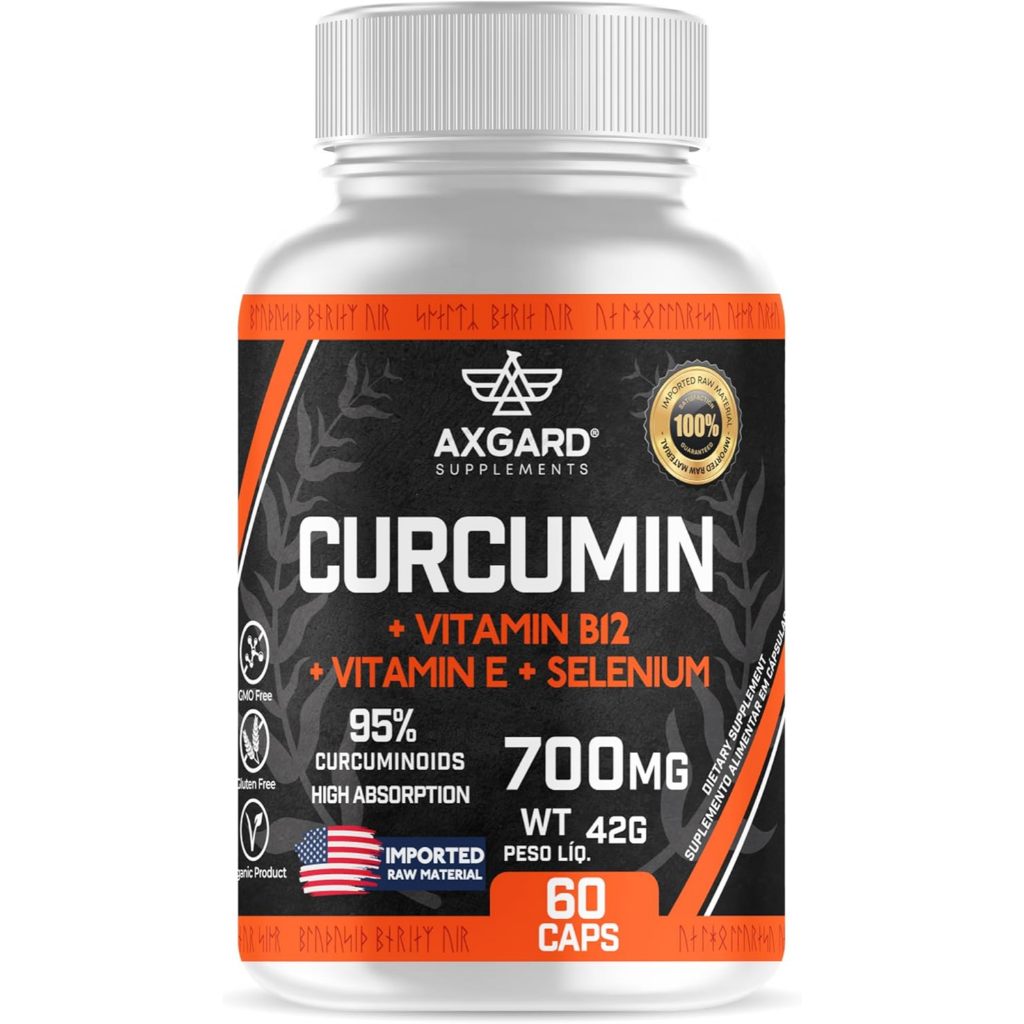 Cúrcuma + Vitamina B12 + Selênio + Vitamina E – Alta Concentração | 130 mg de Rizomas de Curcumina