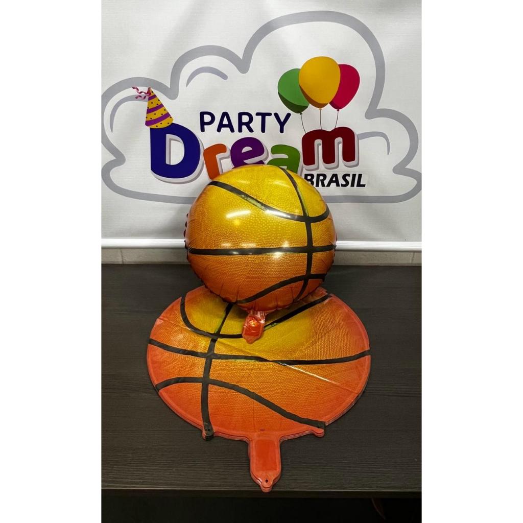 Kit 20 Balão Metalizado Bola de Basquete 43cm Festa Decoracao aniversario enfeite surpresa em Oferta na Shopee